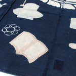 Chado Tea Ceremony Themed Tsutsugaki Dyed Futonji | Indigo Cotton