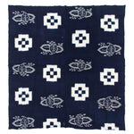 Kiri Leaf Kasuri Sheet | Japanese Indigo Cotton