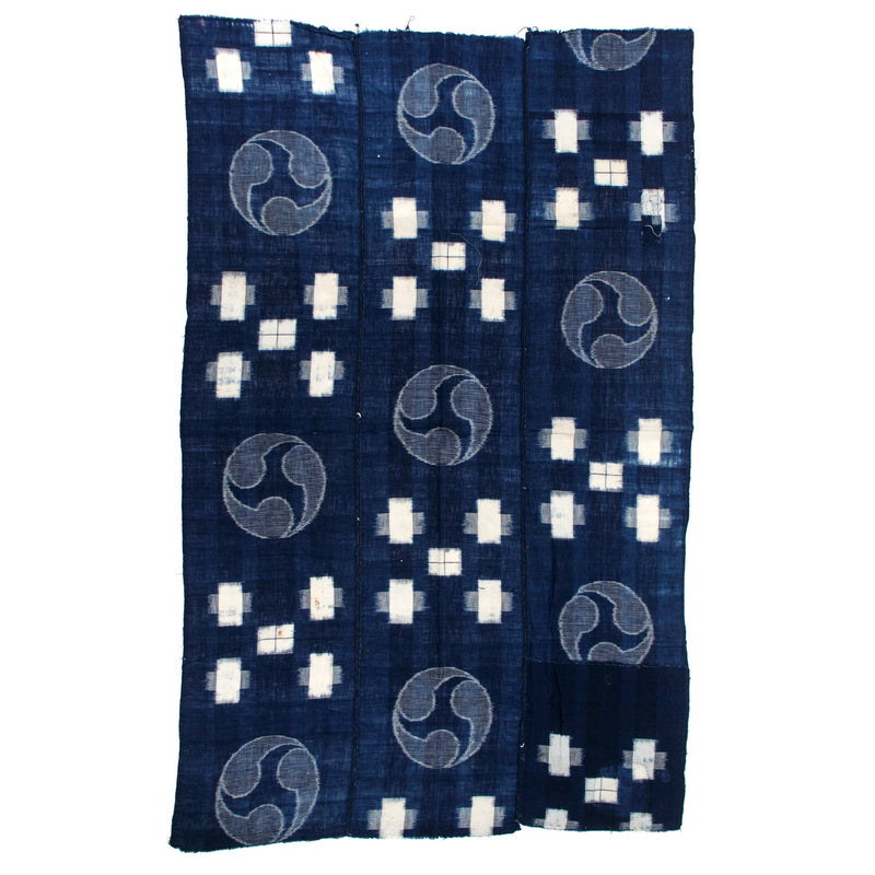 E-Gasuri 3 Panel Sheet | Japanese Indigo Cotton