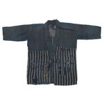 Japanese Boro Indigo Short Shima Coat