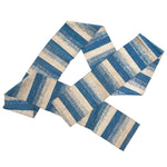 Blue & White Sakiori Obi | Recycled Silk Upcycled Ragweave Belt