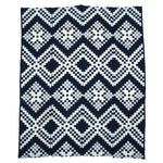 Snowflake Kasuri Sheet | Japanese Indigo Cotton