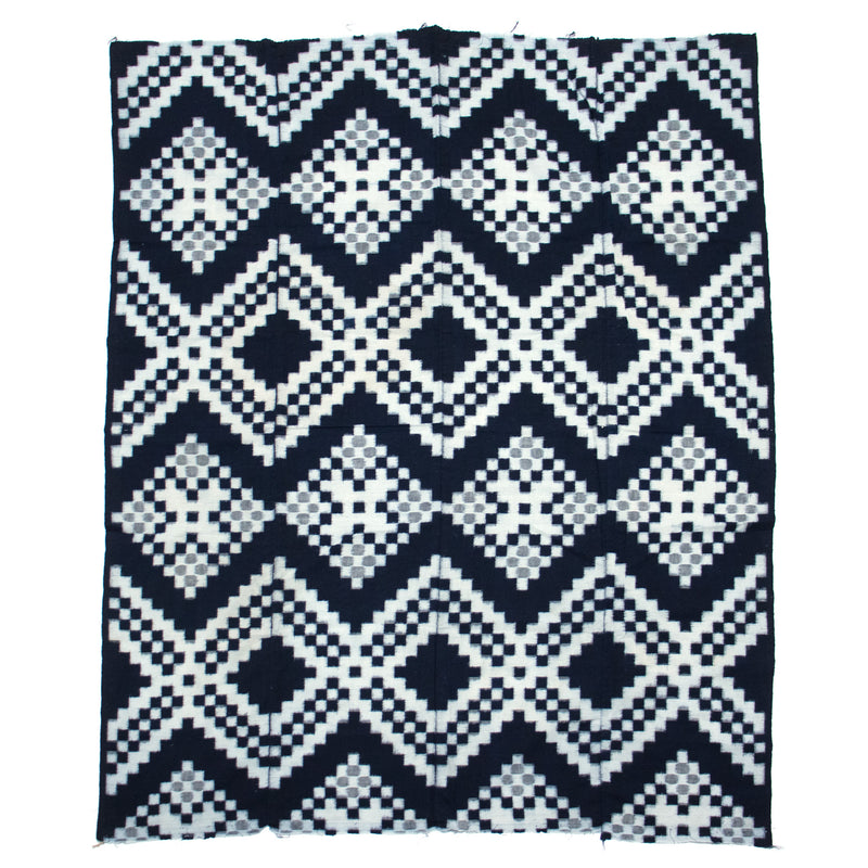 Snowflake Kasuri Sheet | Japanese Indigo Cotton