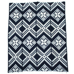 Snowflake Kasuri Sheet | Japanese Indigo Cotton