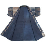 Japanese Boro Indigo Short Shima Coat