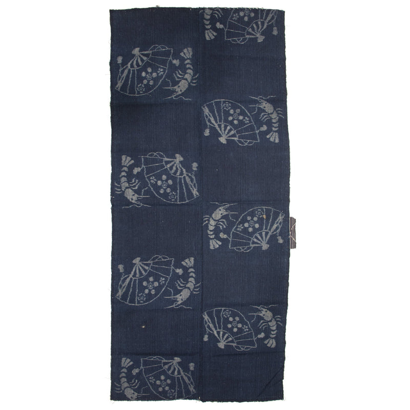 Shrimp Kasuri Two Panel | Japanese Indigo Cotton