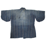 Japanese Boro Indigo Short Shima Coat