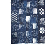 E-Gasuri Koi & Crane Sheet | Japanese Indigo