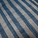 Large Striped Indigo Kaya | Vintage Japanese Mosquito Net Pannel