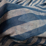 Large Striped Indigo Kaya | Vintage Japanese Mosquito Net Pannel