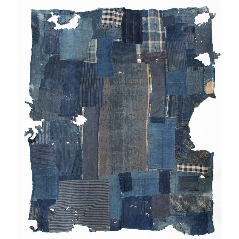 Katazome & Shima Blanket | Japanese Stencil Resisted Indigo Dyed Cotton