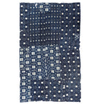Indigo Kasuri Boro 3 Panel Sheet | Japanese Patchwork Textile
