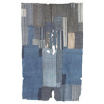 Indigo Shima Boro Sheet | Japanese Patchwork Textile