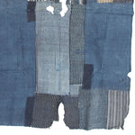 Indigo Shima Boro Sheet | Japanese Patchwork Textile