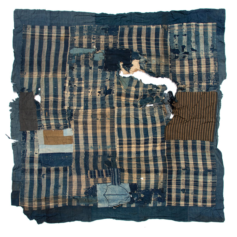 Shima Boro Multilayer Blanket  |  Japanese Indigo