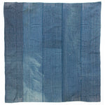 Sashiko Quilted Shima Japanese Indigo Cotton Blanket