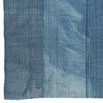 Sashiko Quilted Shima Japanese Indigo Cotton Blanket
