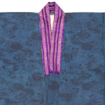 Yosegire Hanjuban with Black on Blue Katazome