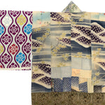 Yosegire Green Chirimen Patchwork Kimono