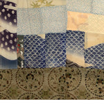 Yosegire Green Chirimen Patchwork Kimono