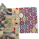Yosegire Green Chirimen Patchwork Kimono