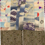 Yosegire Green Chirimen Patchwork Kimono