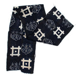 Japanese Patchwork Indigo Egasuri Ikat Panel