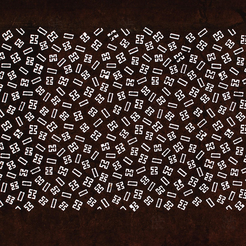 Hand Cut Edo Komon Floral Katagami | Japanese Lacquered Paper Stencil