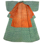 Green Edo Komon | Silk Ladies Kimono
