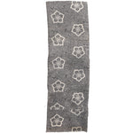 Japanese Grey Katazome Textile Panel with Patches