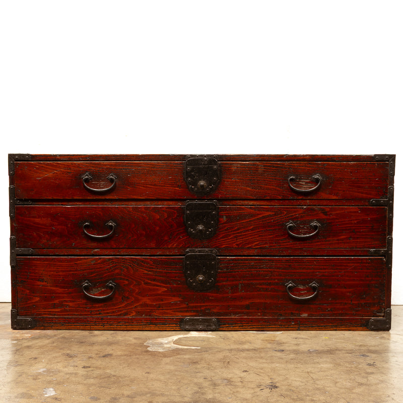 Half Isho Dansu Clothing Chest | Japanese Antique Furniture