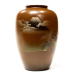 Japanese Mt. Fuji Bronze Flower Vase