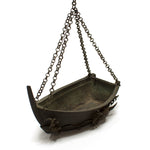 Japanese Antique Bronze Hanging Boat Vase