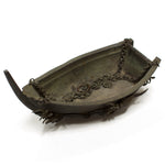 Japanese Antique Bronze Hanging Boat Vase