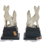 Inari Foxes |  Sacred Kitsune Porcelain Figure Pair