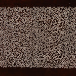 Hand Cut Edo Komon Floral Katagami | Japanese Lacquered Paper Stencil
