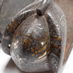 Japanese Antiques Abumi Pair of Stirrups with a Crab Motif