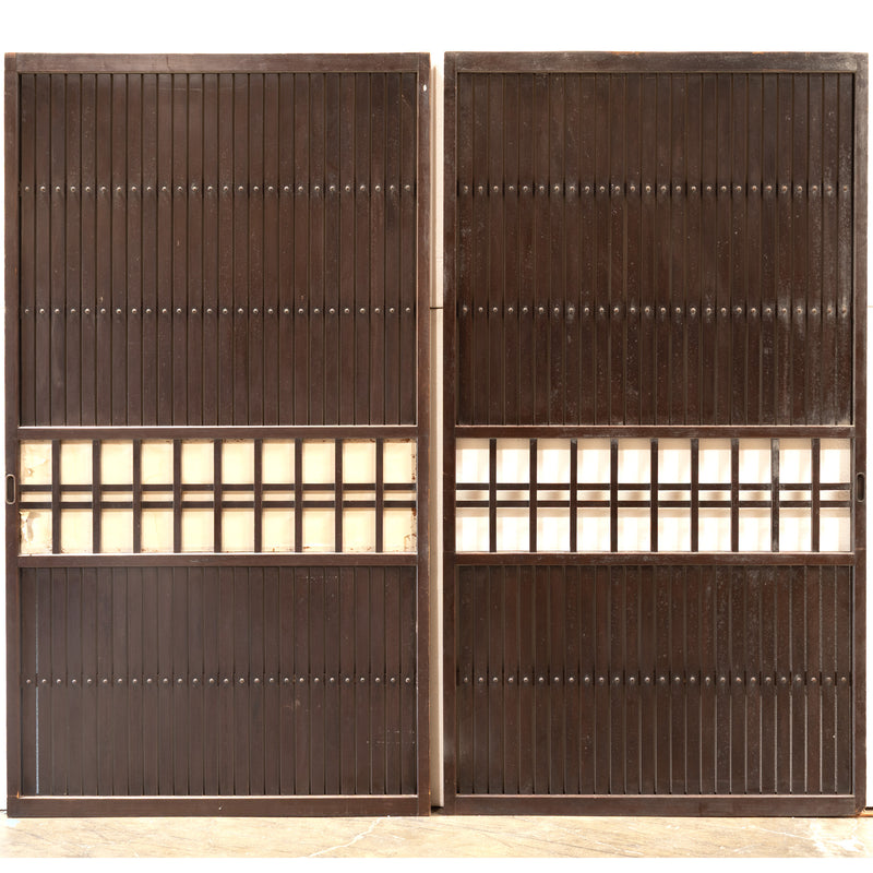 Japanese Lattice Door Pair |  Sugi (Japanese Cedar) | Japanese Architectural Decor