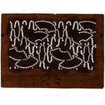 Shibori Fan Motif Katagami | Japanese Lacquered Paper Stencil