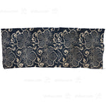 Japanese Indigo Katazome Panel Textile Kiri Leaf Arabesque Pattern