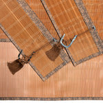 Sudare with Brocade Border| Split Bamboo Blind | Set of 2 long, 2 short