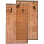 Sudare with Brocade Border| Split Bamboo Blind | Set of 2 long, 2 short