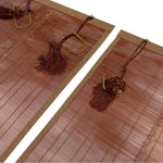 Sudare with Brocade Border| Split Bamboo Blind | Set of 2 Long & 2 Short