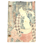 Kabuki Scene Oban From Triptych | Antique Japanese Wood Block Print