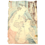 Kabuki Scene Oban From Triptych | Antique Japanese Wood Block Print