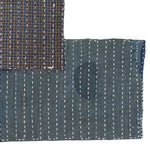 Indigo Sashiko Zokin Set of 5 | Small Sashiko Placemats