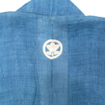 Blue Mens Asa Hemp Kimono w/ Family Crest