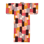 Meisen Silk Kimono with Patchwork Motif