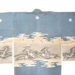 Japanese Boys's Formal Kimono with Nami Usagi - Rabbit and Wave Motif