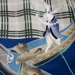 Vintage Childs Kimono with Rabbit and Badger Motif